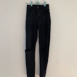 000 skinny jeans knee rips american eagle